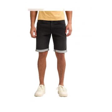 Blugi scurti barbati -  bumbac/poliester/bumbac organic/elastan - gri inchis -