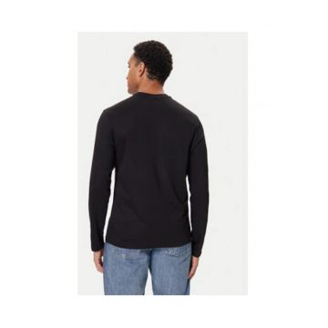 Bluza cu maneca lunga Barbati -  Negru - 100% bumbac -