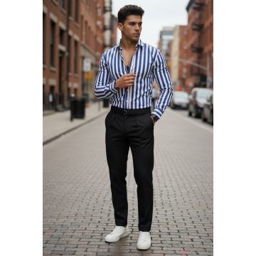 Camasa barbati slim fit dungi B8180