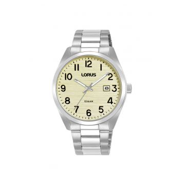 Ceas barbati  Classic RH911RX9 - mecanism quartz - inox - cadran galben - rezistent la apa 10 ATM