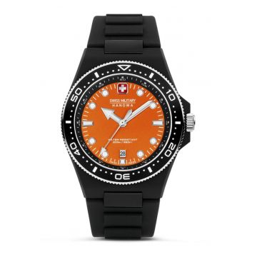Ceas barbati -  Ocean Pionner - Cadran portocaliu - Negru