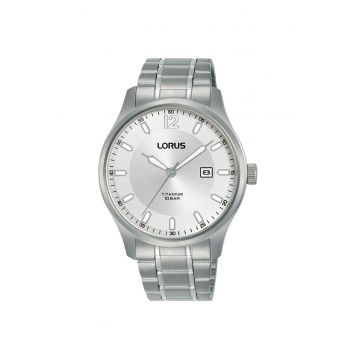 Ceas barbati  Titanium RH901RX9 - mecanism quartz Seiko - argintiu - 10 ATM - bratara din titan