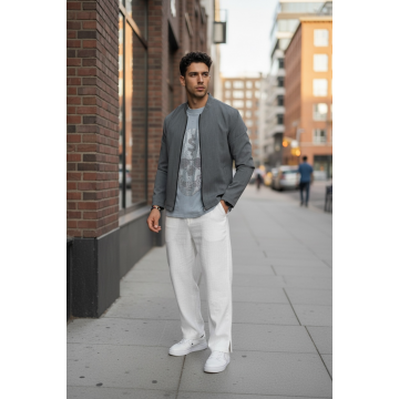 Hanorac barbati slim fit gri 12121 P20-2.1