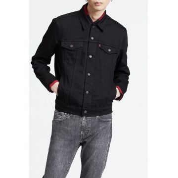 Jacheta de denim cu buzunare The Trucker - Negru