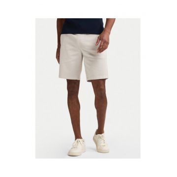 Pantaloni scurti barbati -  alb - bumbac