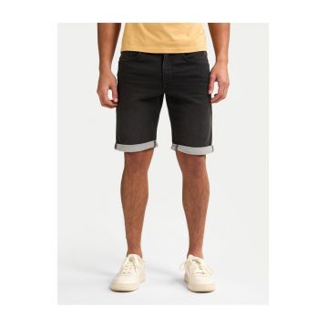 Pantaloni scurti barbati -  denim - gri inchis -