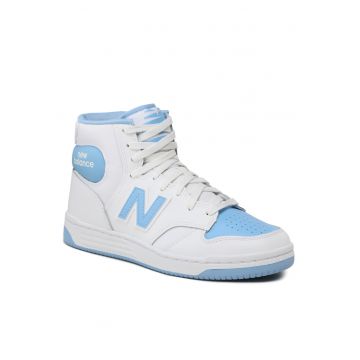 Pantofi sport barbati  alb - piele ecologica - baschet - Alb/Albastru