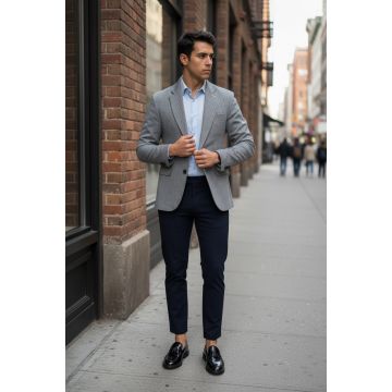 Sacou barbati slim fit dungi C100 P19-1.1