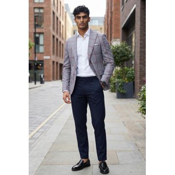 Sacou barbati slim fit in carouri b1181