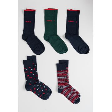 Set de sosete lungi cu tematica de Craciun - 5 perechi