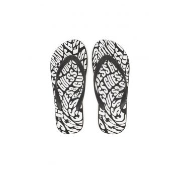 Slapi barbati  model JBLK - culoare negru-alb