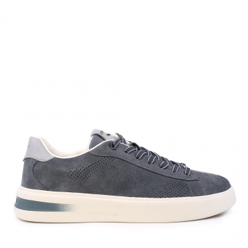 Sneakers bărbați Alberto Gurdiani Aeris Punched Suede albaștri din piele 811BP61044VBL
