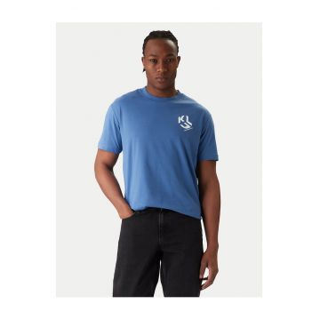 Tricou barbati  albastru - bumbac