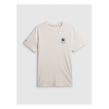 Tricou barbati  bej - bumbac - cu imprimeu