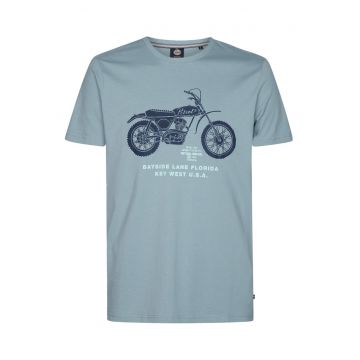Tricou barbati - din bumbac -  albastru
