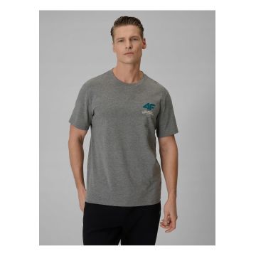 Tricou barbati -  gri - din bumbac - regular - confortabil