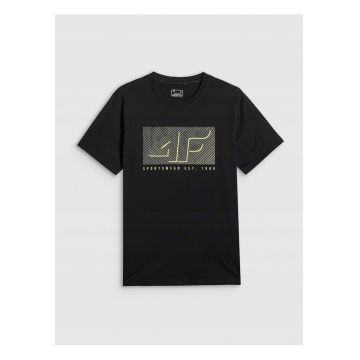 Tricou barbati -  negru - din bumbac - regular - usor si confortabil