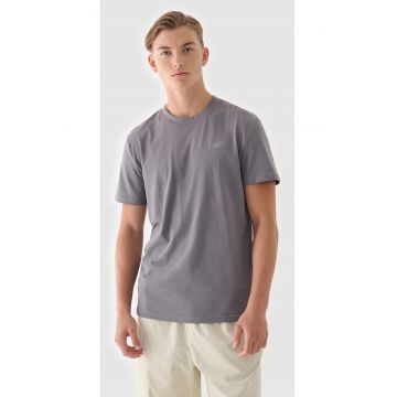 Tricou barbati  simplu - gri - bumbac 100% - croiala normala