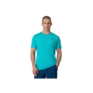 Tricou de antrenament  turcoaz - uscare rapida - material texturat - pentru barbati
