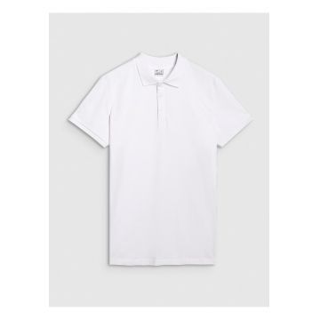 Tricou Polo Barbati  Bumbac Alb - Alb