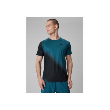 Tricou sport barbati  uscare rapida - bleumarin/negru