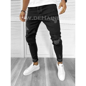 Blugi barbati conici negri CU MIC DEFECT DEF9441  M3-4.1