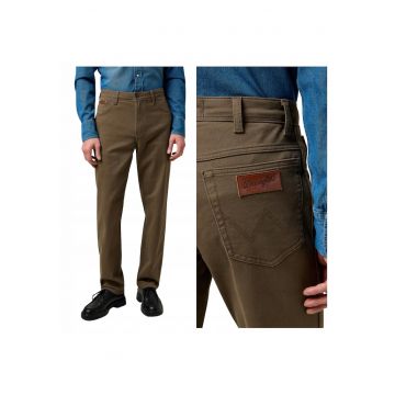 Blugi Barbati -  Texas - Straight Fit - 5 Buzunare - Talie Medie - Fermoar - Bumbac - W44-L31 - Maro