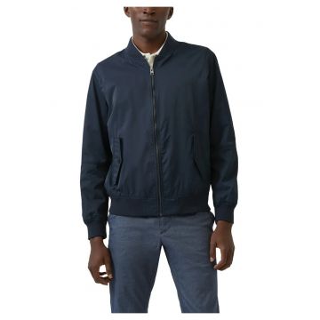 Jacheta Bomber - barbati - cu guler - Bleumarin inchis -