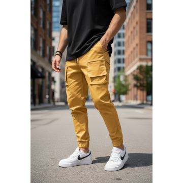 Pantaloni barbati casual mustar Y102