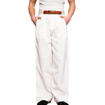 Pantaloni barbati -  Regular Fit - alb - 100% in