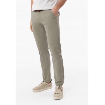 Pantaloni chino din bumbac barbati - 5 buzunare - Regular Fit -  R-Parks - verde masliniu - Verde masliniu