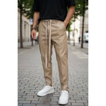 Pantaloni de trening crem conici 2648