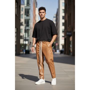 Pantaloni de trening maro conici 2648