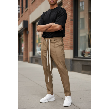 Pantaloni de trening maro conici 2654