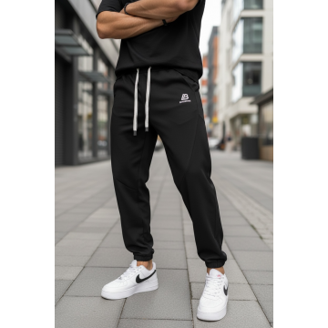 Pantaloni de trening negri conici GG107