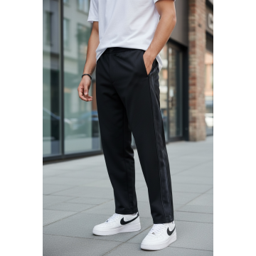 Pantaloni de trening negri conici GG26