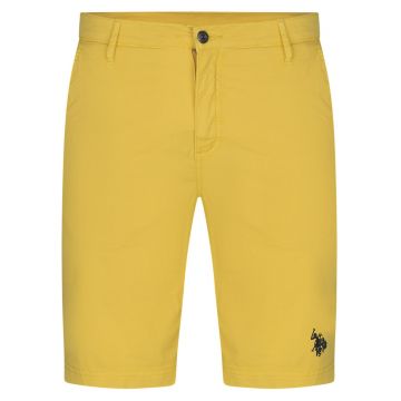 Pantaloni scurti barbati -  bumbac/elastan - galben -