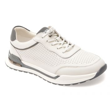 Pantofi sport GRYXX albi, 63102, din piele naturala