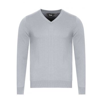 Pulover barbati -  60000VY-S4 - gri deschis - 100% bumbac