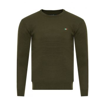 Pulover barbati -  S8556 - kaki - material moale - confortabil