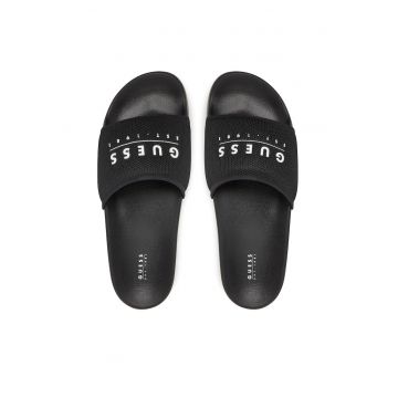 Slapi barbati  piele ecologica - negru