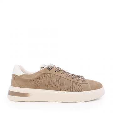Sneakers bărbați Alberto Gurdiani Aeris Punched Suede bej din piele 811BP61044VBE