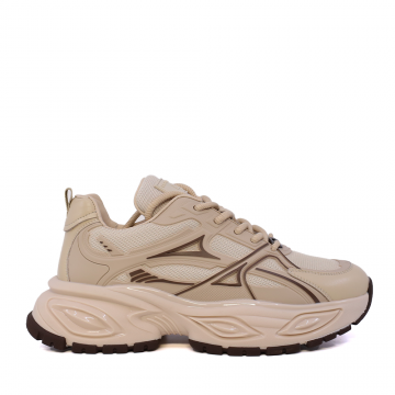 Sneakers  bărbați Enzo Bertini bej din piele și textil 3661BP855BE