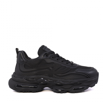 Sneakers bărbați Enzo Bertini negri din piele și textil 3661BP859N