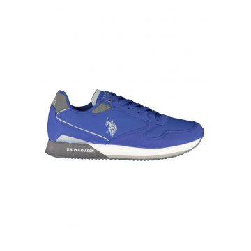 Sneakers barbati -  40% Poliester - 60% Poliuretan - Albastru - 23510 - Albastru