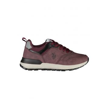 Sneakers barbati -  50% Poliester - 50% Poliuretan - Rosu - 23457 - Rosu