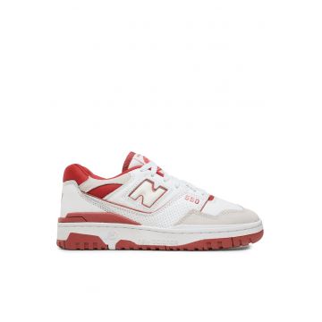 Tenisi barbati -  BB550STF - piele naturala - alb - rosu