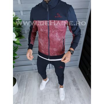 Trening barbati pantaloni + hanorac bleumarin CU MICI DEFECTE DEF1503 O2-4.2