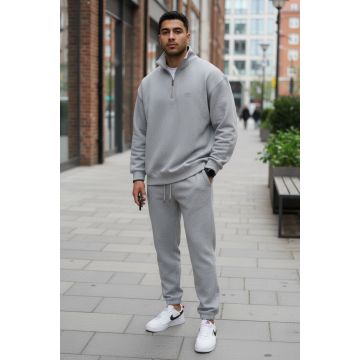 Trening barbati slim fit gri Pantaloni + Hanorac 2616  13-1.3