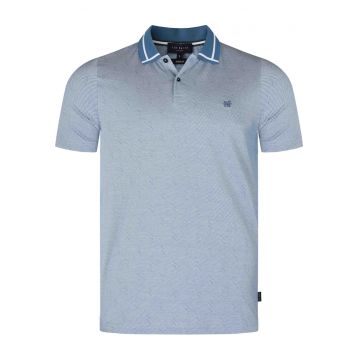 Tricou barbati -  271172 Teal-Blue Ginald - albastru - 100% bumbac